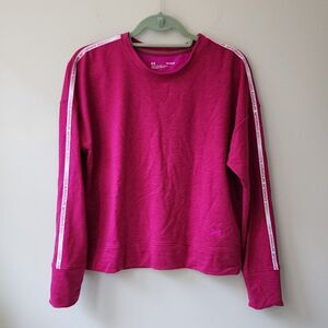 Under Armour Round Neck Sweatshirt | Women's Medium | Hot Pink | Ombre